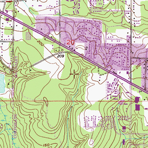 Topographic Map of Providence Hospital, AL