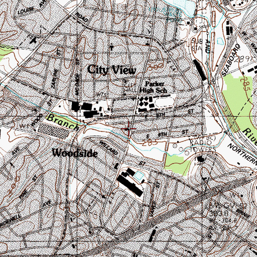 Topographic Map of Church of God, SC