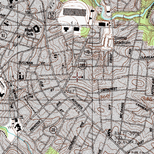 Topographic Map of Donaldson School (historical), SC