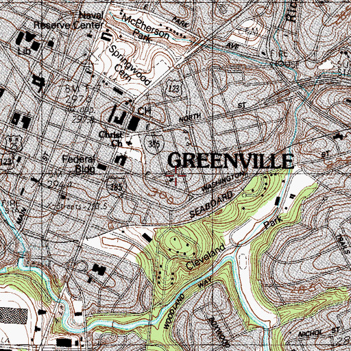 Topographic Map of Fourth Presbyterian Church, SC