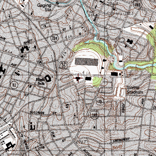 Topographic Map of Greenville County Public Health Center, SC