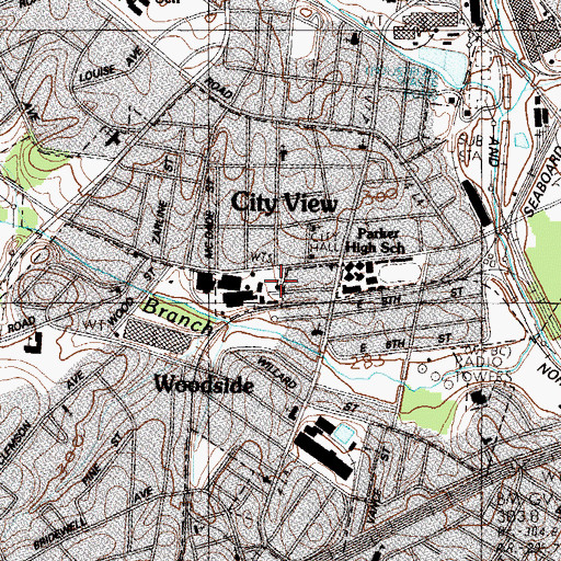 Topographic Map of Harmony Baptist Church, SC