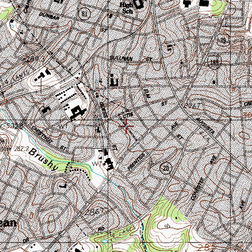Topographic Map of Holroyd Methodist Church (historical), SC