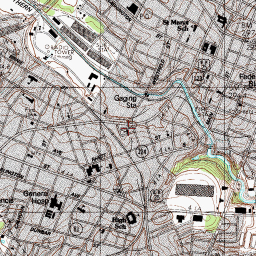 Topographic Map of Kingdom Hall of Jehovahs Witnesses, SC