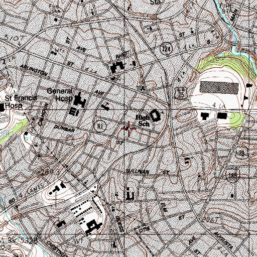 Topographic Map of Mount Calvary Baptist Church, SC