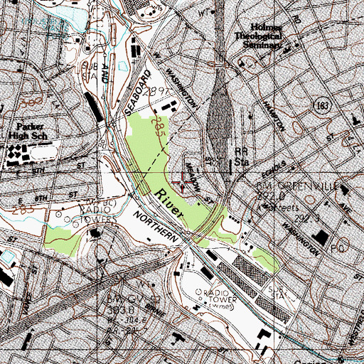 Topographic Map of Mount View Baptist Church, SC