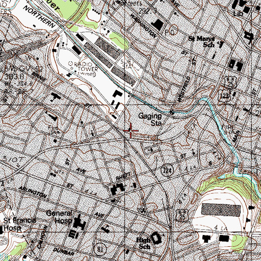 Topographic Map of Pilgrim Rest Baptist Church, SC