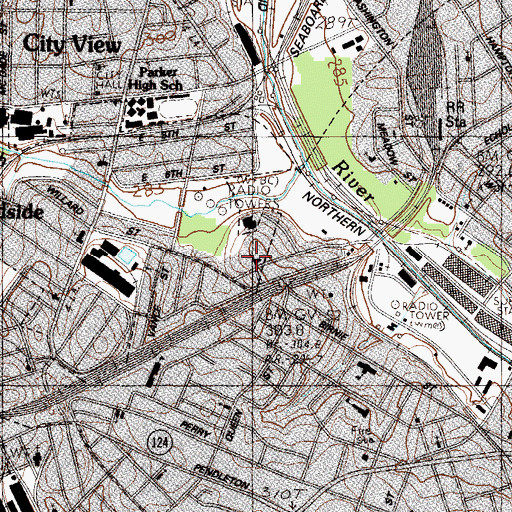 Topographic Map of Poinsett Baptist Church, SC