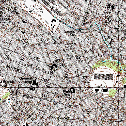 Topographic Map of Saint Andrews Episcopal Church, SC