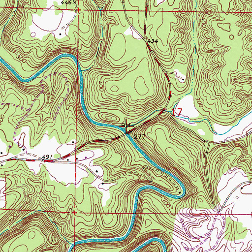 Topographic Map of Prudes Creek, AL
