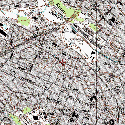 Topographic Map of Saint Anthonys School, SC