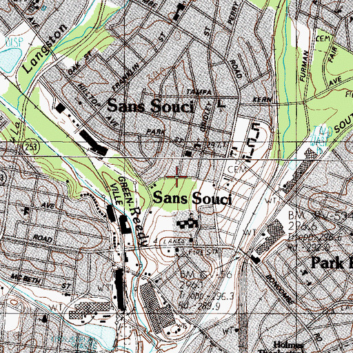 Topographic Map of Verner Springs Methodist Church (historical), SC