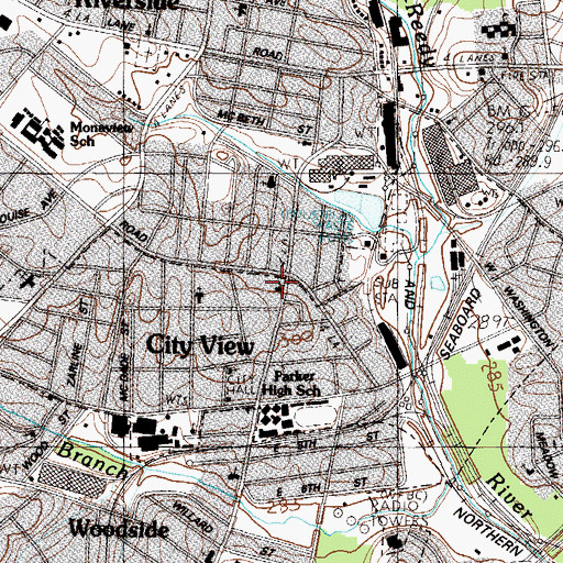 Topographic Map of Wesleyan Methodist Church, SC