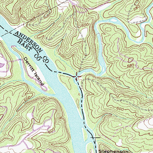 Topographic Map of Big Generostee Creek, SC