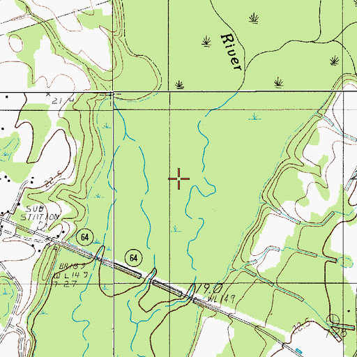Topographic Map of Buckhead Creek, SC