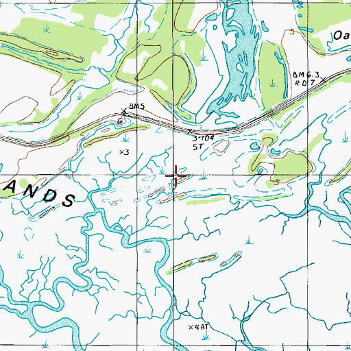 Topographic Map of Chisolm Islands, SC