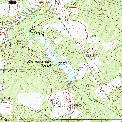 Topographic Map of Zimmerman Pond, SC