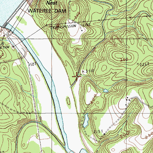 Topographic Map of Grannies Quarter Creek, SC