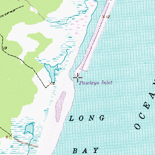 Topographic Map of Pawleys Inlet, SC