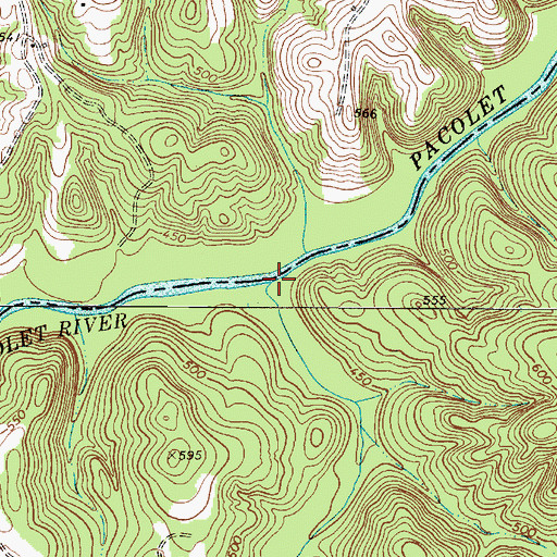 Topographic Map of Peter Hawk Creek, SC