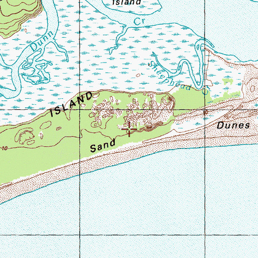 Topographic Map of Waties Island, SC