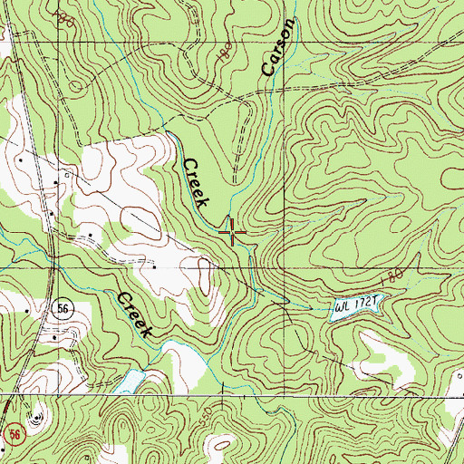 Topographic Map of Wile Creek, SC