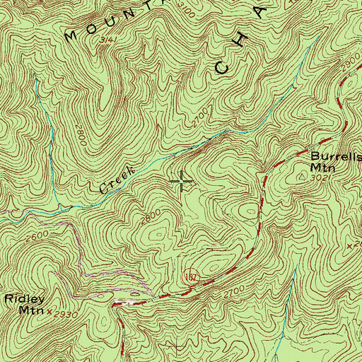 Topographic Map of Chattooga Township, SC