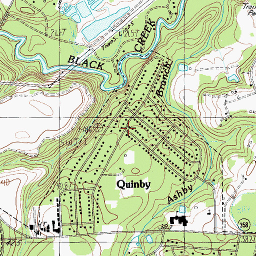 Topographic Map of Quinby, SC