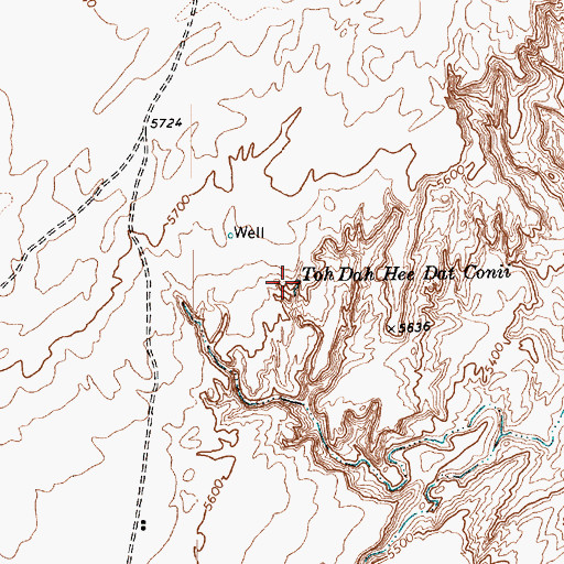 Topographic Map of Toh Dah Hee Dat Conii, AZ