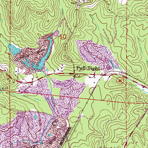 Topographic Map of Pull Tight, AL