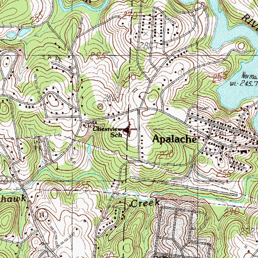 Topographic Map of Chestview Church (historical), SC