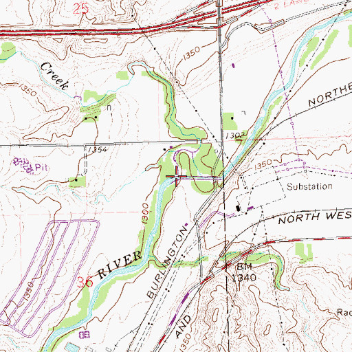 Topographic Map of Slip-up Creek, SD