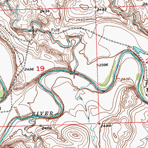 Topographic Map of Starve Out Creek, SD