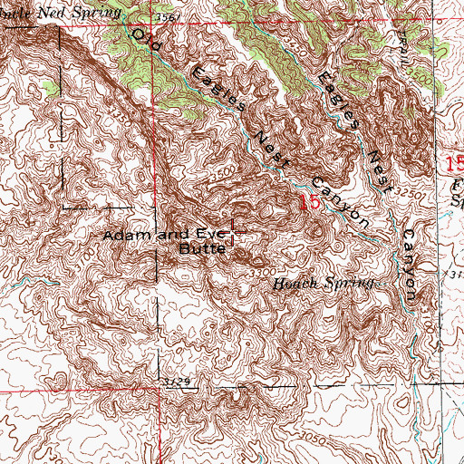 Topographic Map of Adam and Eve Butte, SD