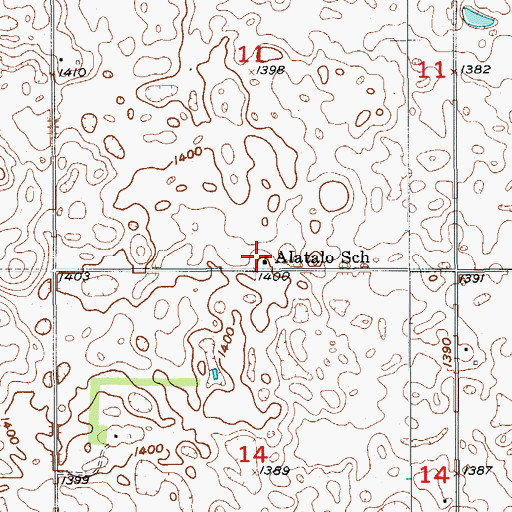 Topographic Map of Alatalo School, SD