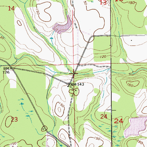 Topographic Map of Pumpkin Creek, AL
