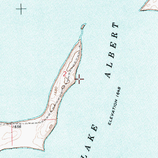 Topographic Map of Lake Albert, SD