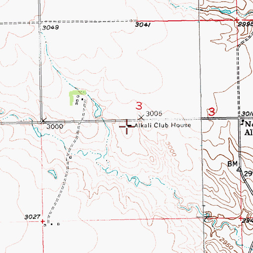 Topographic Map of Alkali Club House, SD