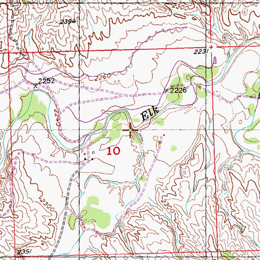 Topographic Map of Alkali Creek, SD
