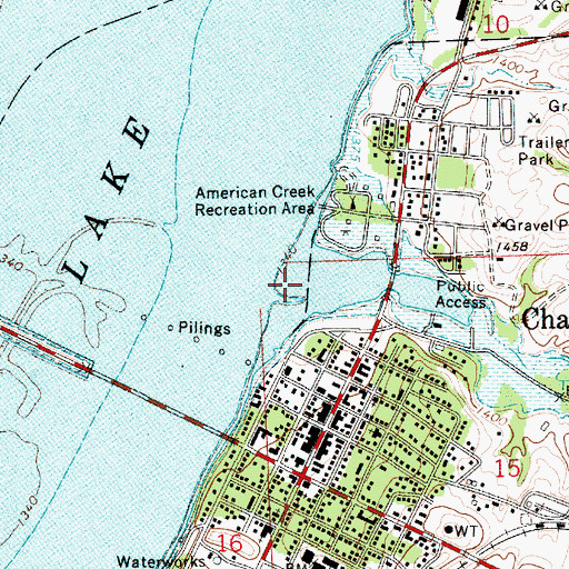 Topographic Map of American Creek, SD