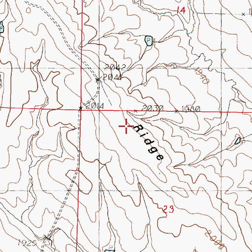 Topographic Map of Anderson Ranch, SD
