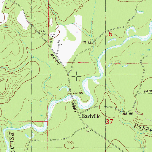Topographic Map of Puppy Creek, AL