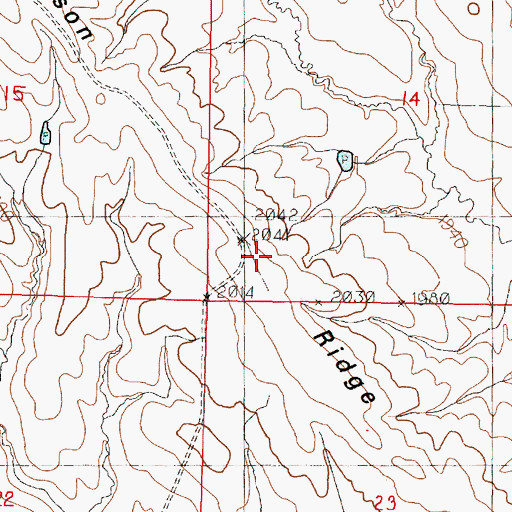 Topographic Map of Anderson Ridge, SD