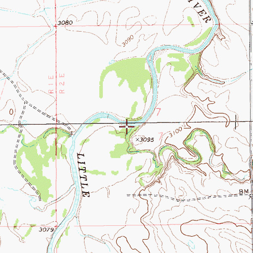 Topographic Map of Antelope Creek, SD