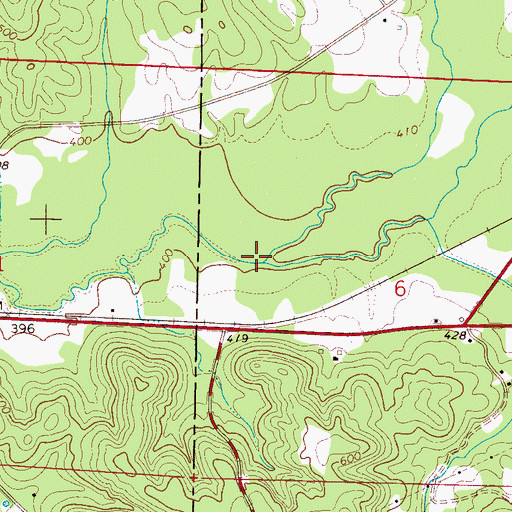 Topographic Map of Purgatory Creek, AL