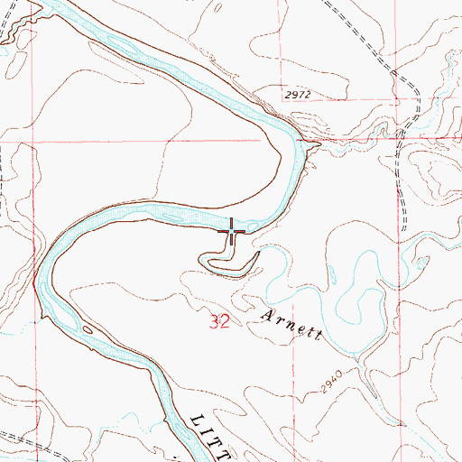Topographic Map of Arnett Creek, SD