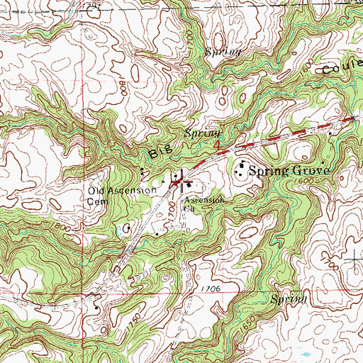 Topographic Map of Ascension Church, SD