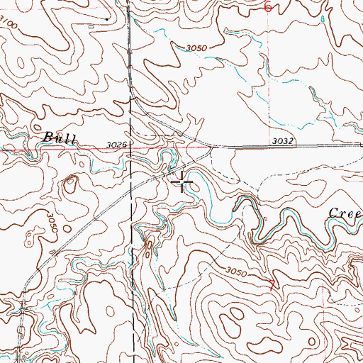 Topographic Map of Ash Creek, SD