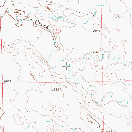 Topographic Map of Atterbury Creek, SD