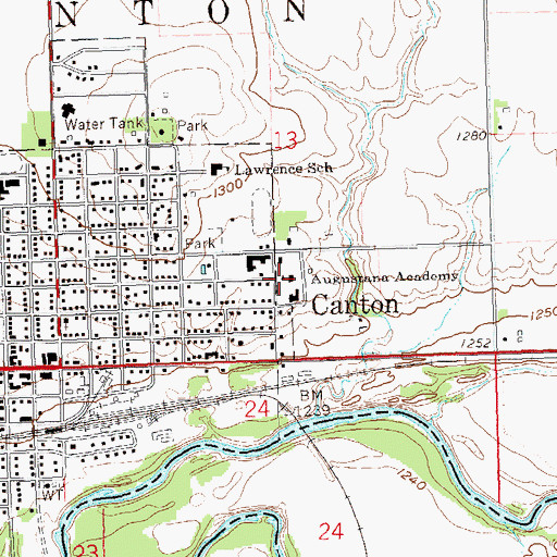 Topographic Map of Augustana Academy, SD